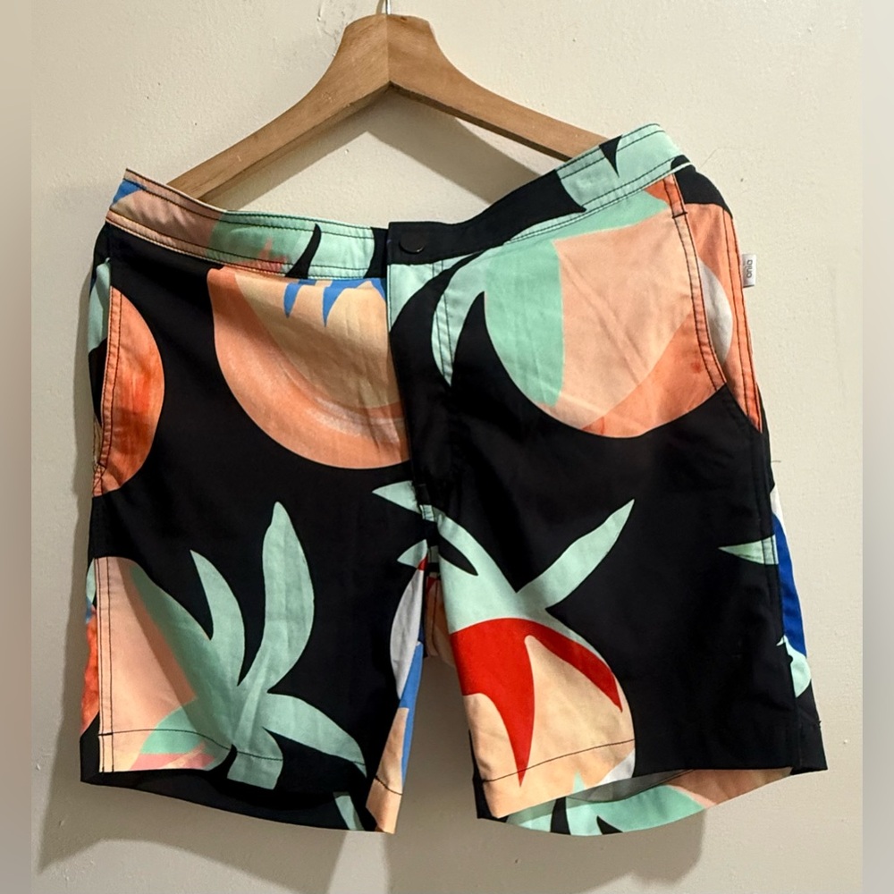Onia Black and Multicolor Men's Hybrid Shorts